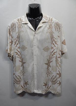 Мужская легкая рубашка с коротким рукавом resort shirt р.56 018kr