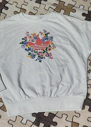 Детский свитшот оверсайз adidas originals x liberty london (размер 128)