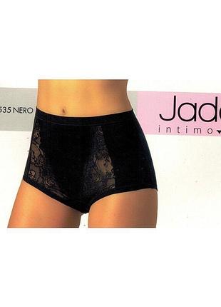Жіночі труси сліпи модал/бавовна з мереживом jadea 535 чорний, xxxxl