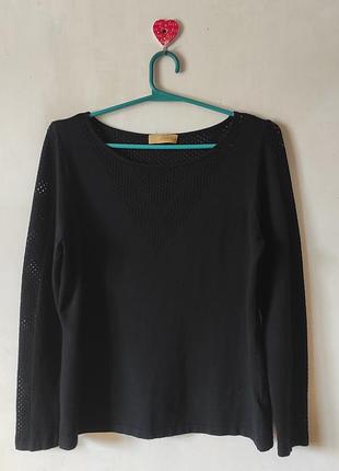 Черный ажурный джемпер per una speziale m&amp;s, размер xl (uk 16 / eur 44)
