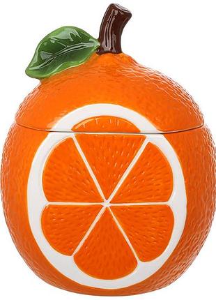 Керамическая банка для хранения orange 700 мл, желтая