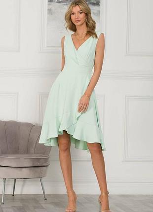 Елегантне плаття eliza frill hem dress від британського бренду jolie moi у ніжному м'ятно-зеленому відтінку (mint green)