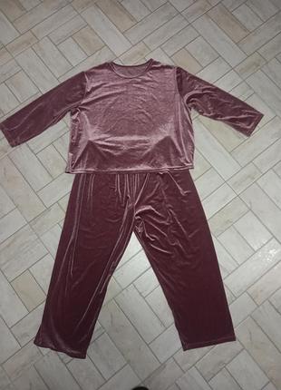 Велюровая пижама 2 xl