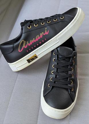 Кросівки кеди жіночі armani 37 р. 24 см. шкіряні