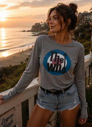 Стильный женский топ серого цвета с длинными рукавами hollister the who made in guatemala
