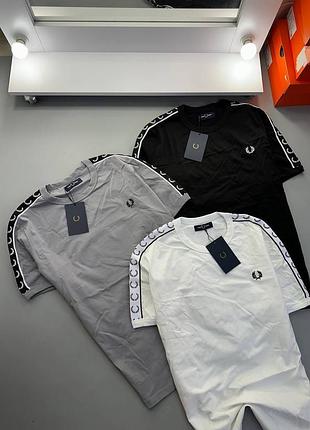 Футболки fred perry с лампасами s,m,l