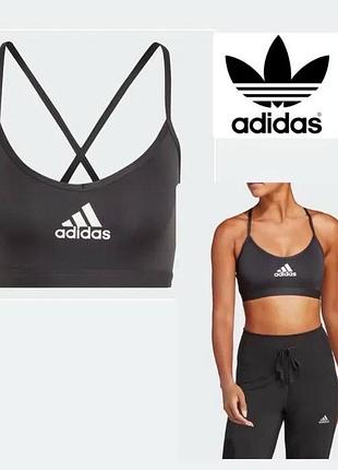 Чорний спортивний топ від adidas топік майка оригінал