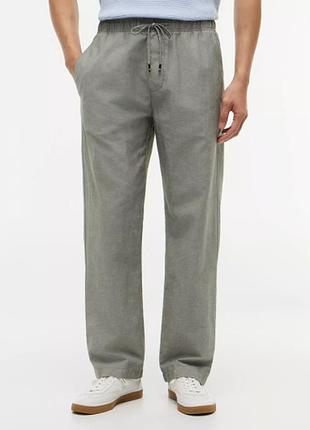 Брюки лляні tommy hilfiger 19787 ghost fern