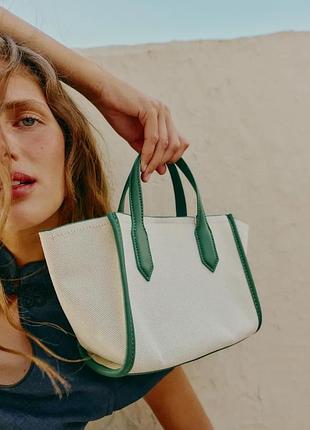 Сумка жіноча зелена zara new