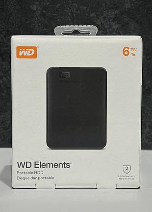 Hdd диск wd elements  portable 6tb