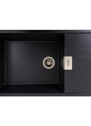 Гранитная мойка для кухни platinum 8650 diamond матовый карбон