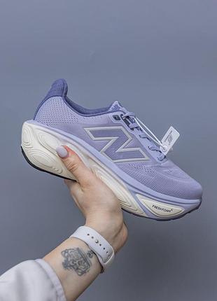 Пурпурные кроссовки унисекс new balance fresh foam more trail purple beige х нью беланс 39