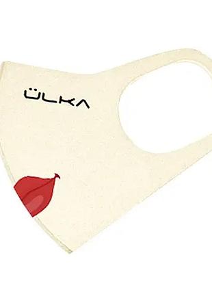 Маска захисна багаторазова ulka піта бежева, lips