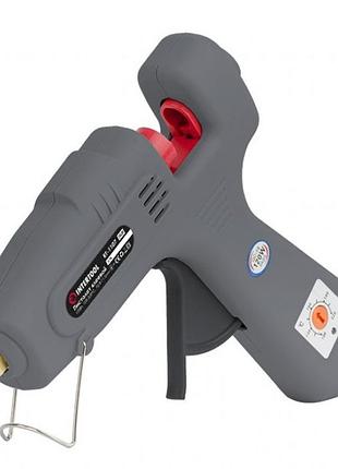 Клеевой пистолет intertool rt-1107 120(360)вт, 100–220°c, регулировка температуры, для стержней 10.8–11.5 мм