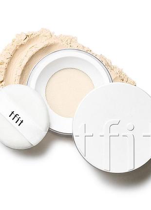 Фіксуюча корейська пудра tfit translucent set finishing powder без тальку