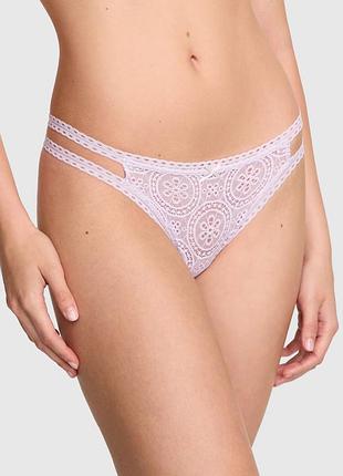 Мереживні трусики тонг victoria's secret pink