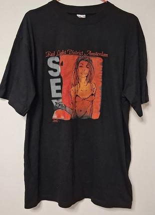 Футболка мужская черная 100% cotton man, размер l - xl