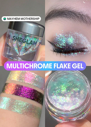 Мультихромний глітер-гель для макіяжу sheglam chroma zone multichrome flake gel - mayhem mothership (6096)