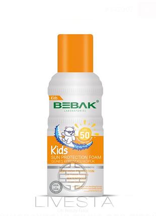 Сонцезахисна пінка для дітей spf 50+ bebak,150 ml