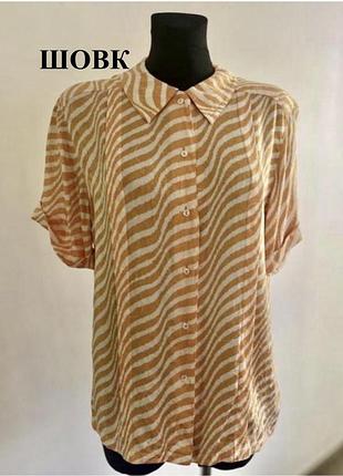 Шовк 100% silk щільний блуза etienne aigner