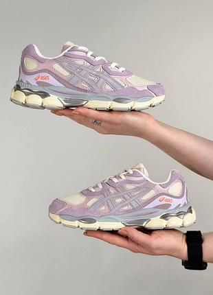 Женские кроссовки asics gel-nyc lavander beige