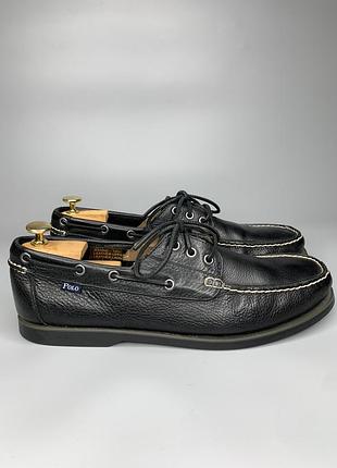 Шкіряні топсайдери мокасини polo ralph lauren bienne оригінал чоловічі