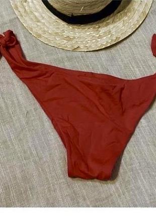 Calzedonia круті червоні плавки від купальника якісного бренду (італія) на зав‘язки