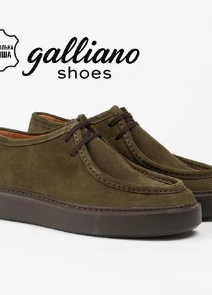 Galliano shoes мужские дерби moc-toe из натуральной замшевой кожи