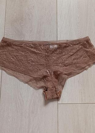 Бежевые ажурные трусики кружевные трусы кружные calvin klein s c 8 36 44