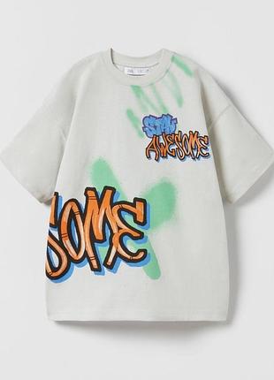 Класнюча футболка zara на хлопчика 12-14 років.