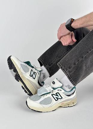 👕 мужские кроссовки new balance 2002r pouch beige green 3