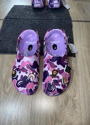 Crocs bape purple