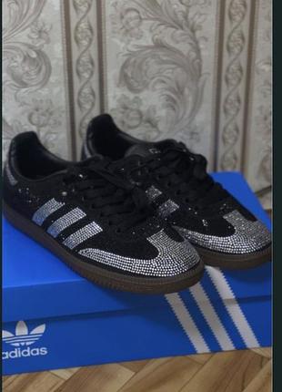 Кросівки adidas samba black swarovski
