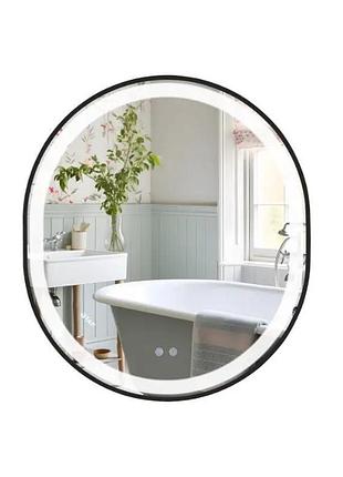 Дзеркало qtap gemini 800х700 з led-підсвіткою touch, з антизапотіванням, з димером, р. темп. кольору