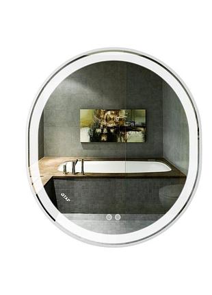 Дзеркало qtap gemini 800х700 з led-підсвічуванням touch, з антизапотіванням, з димером, рег. темп. кольору (3000-6500k) reverse
