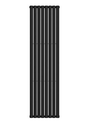 Вертикальный радиатор ellipse double 480х1800-8, anticor, черный муар