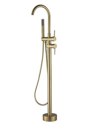 Змішувач для ванни vbi milano brushed gold підлоговий