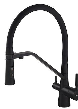 Смеситель для кухни mixxus premium magnet 021 black refl.black (mi6974)