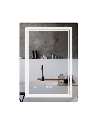 Дзеркало qtap cardinal (ca2) 600х800 з led-підсвічуванням touch, з антизапотіванням, з димером, рег. темп. кольору (3000-6500k)