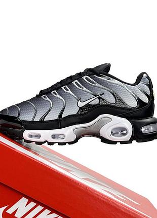 Мужские кроссовки nike air max plus grey black white 2