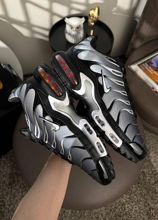 Мужские кроссовки nike air max plus grey black white 3