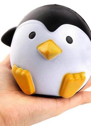 Игрушка антистресс пингвин-стискач черный squishy 4