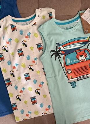 Літні бавовняні майки хлопчику c&a, h&m, 128 см