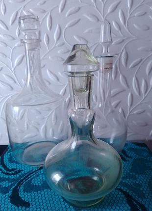 Графины 3 шт. ссср стекло