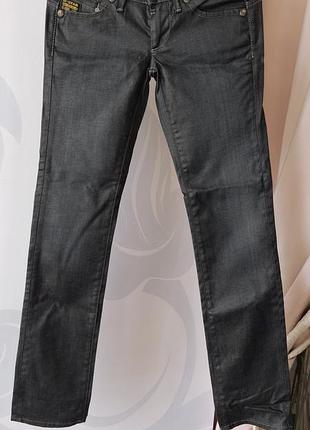 Женские джинсы g-star raw, тунис, р.25/xs, темно-серого денима с легким вощеным эффектом