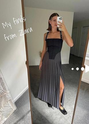 🐘 корсетное платье от zara