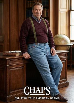 Батал!! великий розмір! р. w48l32 оригінал!! джинси chaps denim, від відомого американського бренду ralph lauren 100% cotton р.62-64