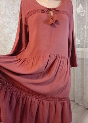 Женское праздничное платье из натуральной ткани, шоколадного цвета, women essentials
