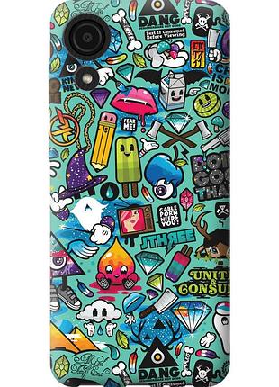 Чехол силиконовый на телефон samsung galaxy a03 core a032f стикер бомбинг 1 "693u-2539-58250"