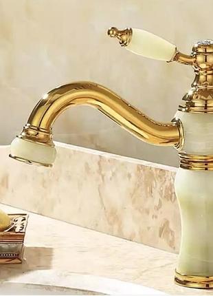 Змішувач для раковини futura nature-3 gold золотий
